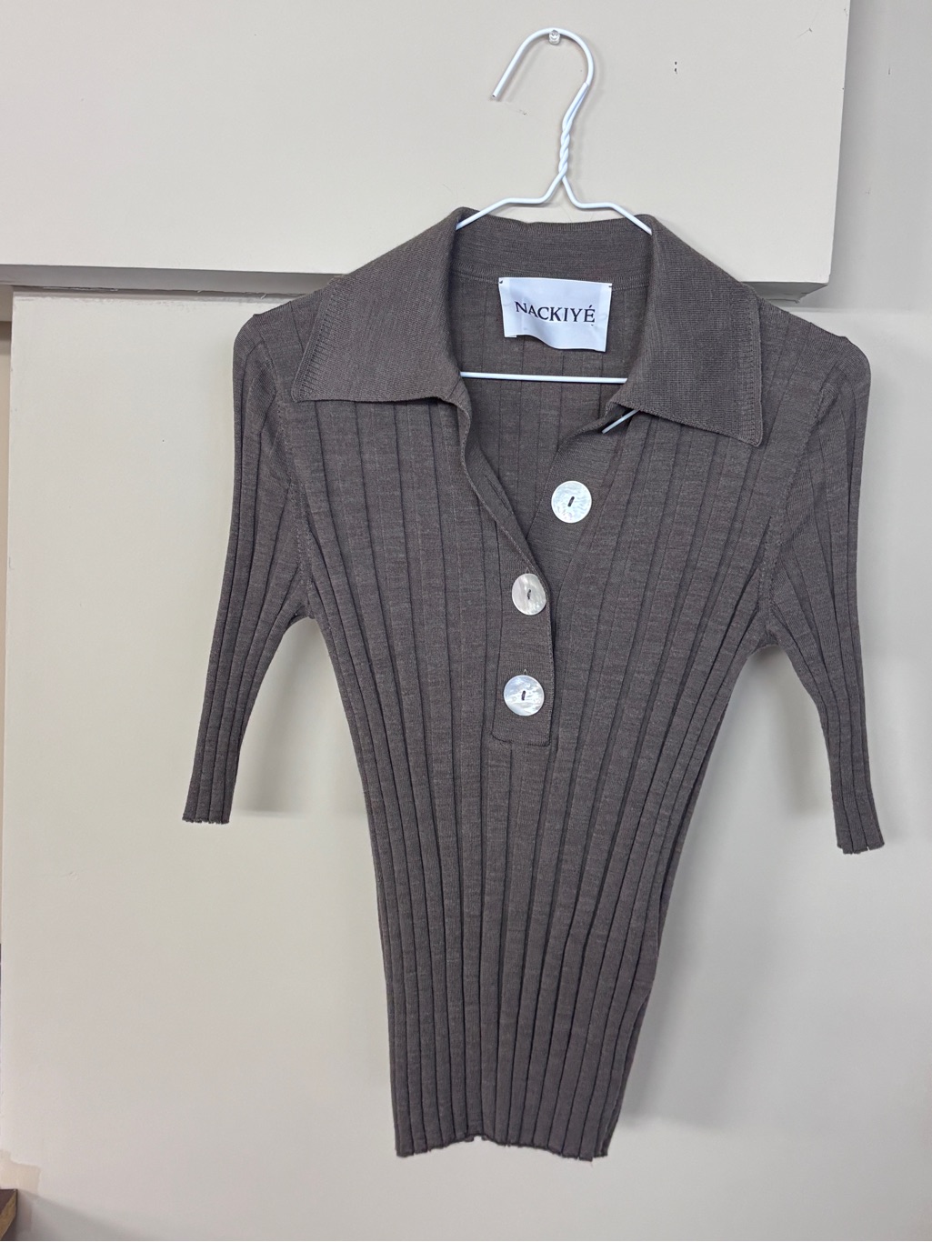 Nackiye Sugarman Virgin Wool Rib Polo — image 2 of 6